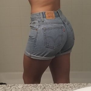 Vintage High Waisted Levi's Jean Shorts